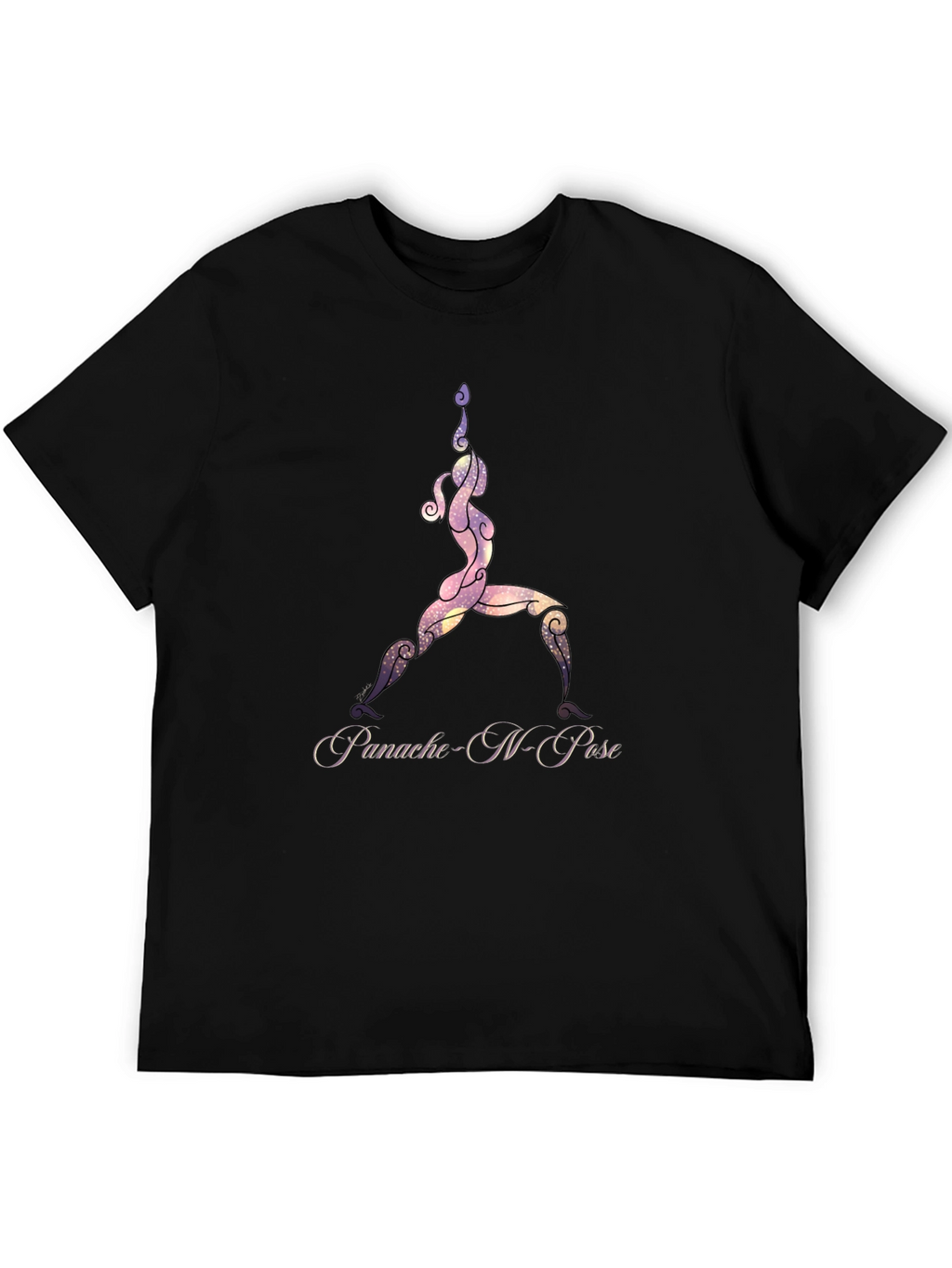 Yoga Pose Graphic Black T-Shirt