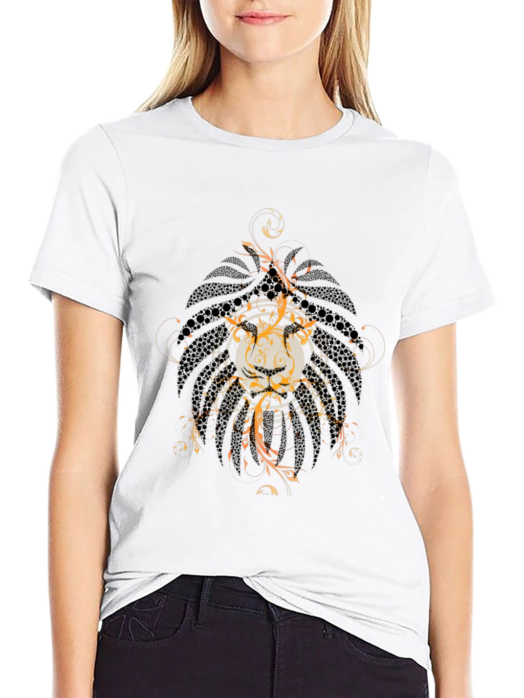 Mens Graphic Print Black Tee