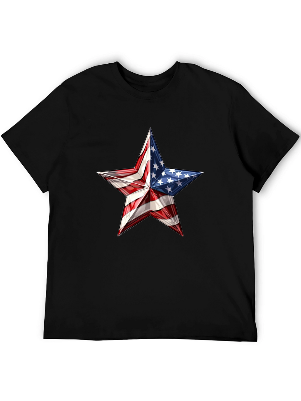 Patriotic Star Graphic Tee - USA Pride
