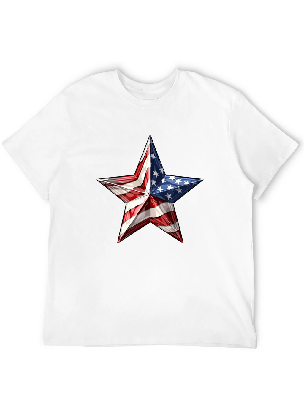 Patriotic Star Graphic Tee - USA Pride
