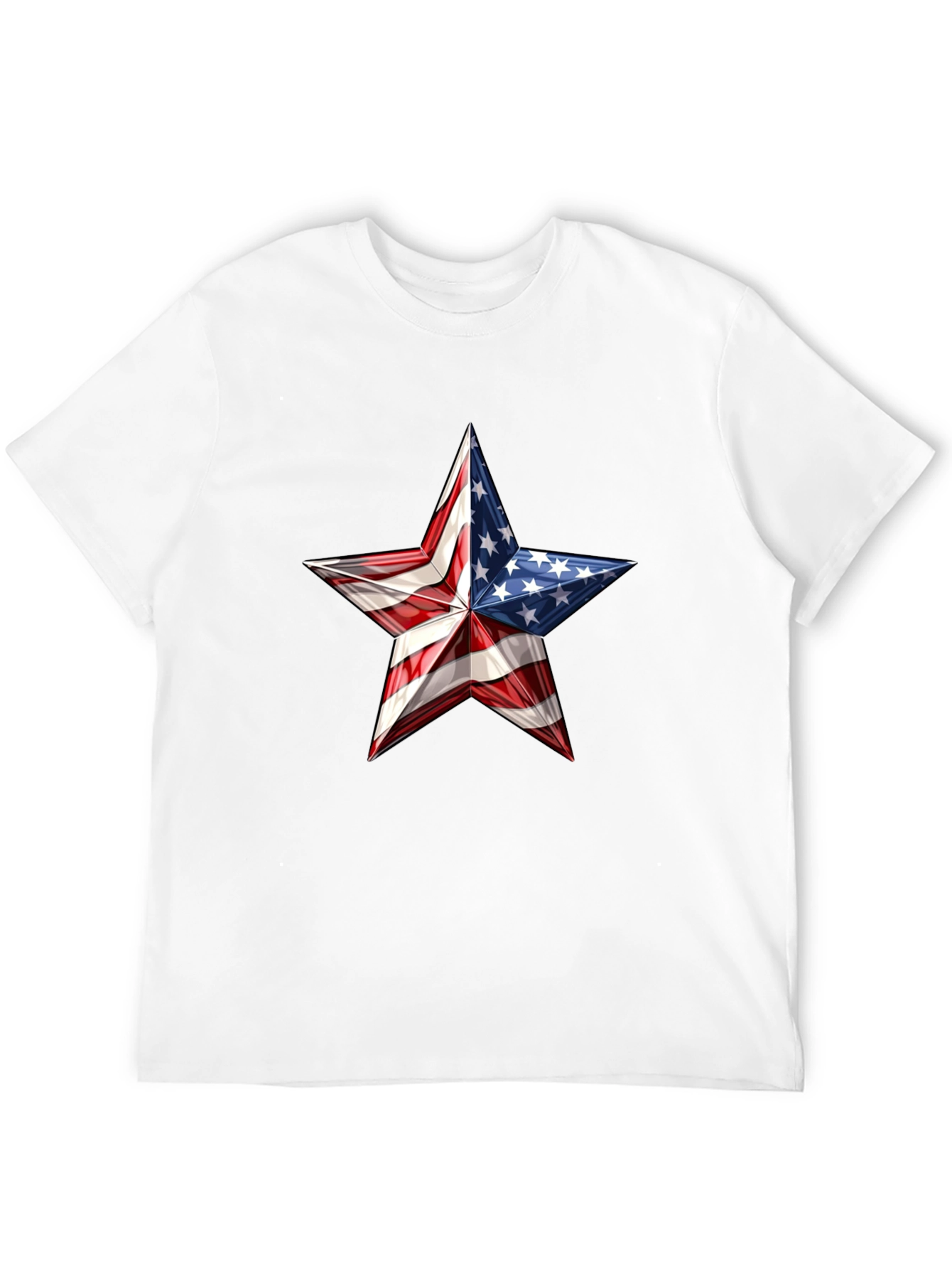 Patriotic Star Graphic Tee - USA Pride