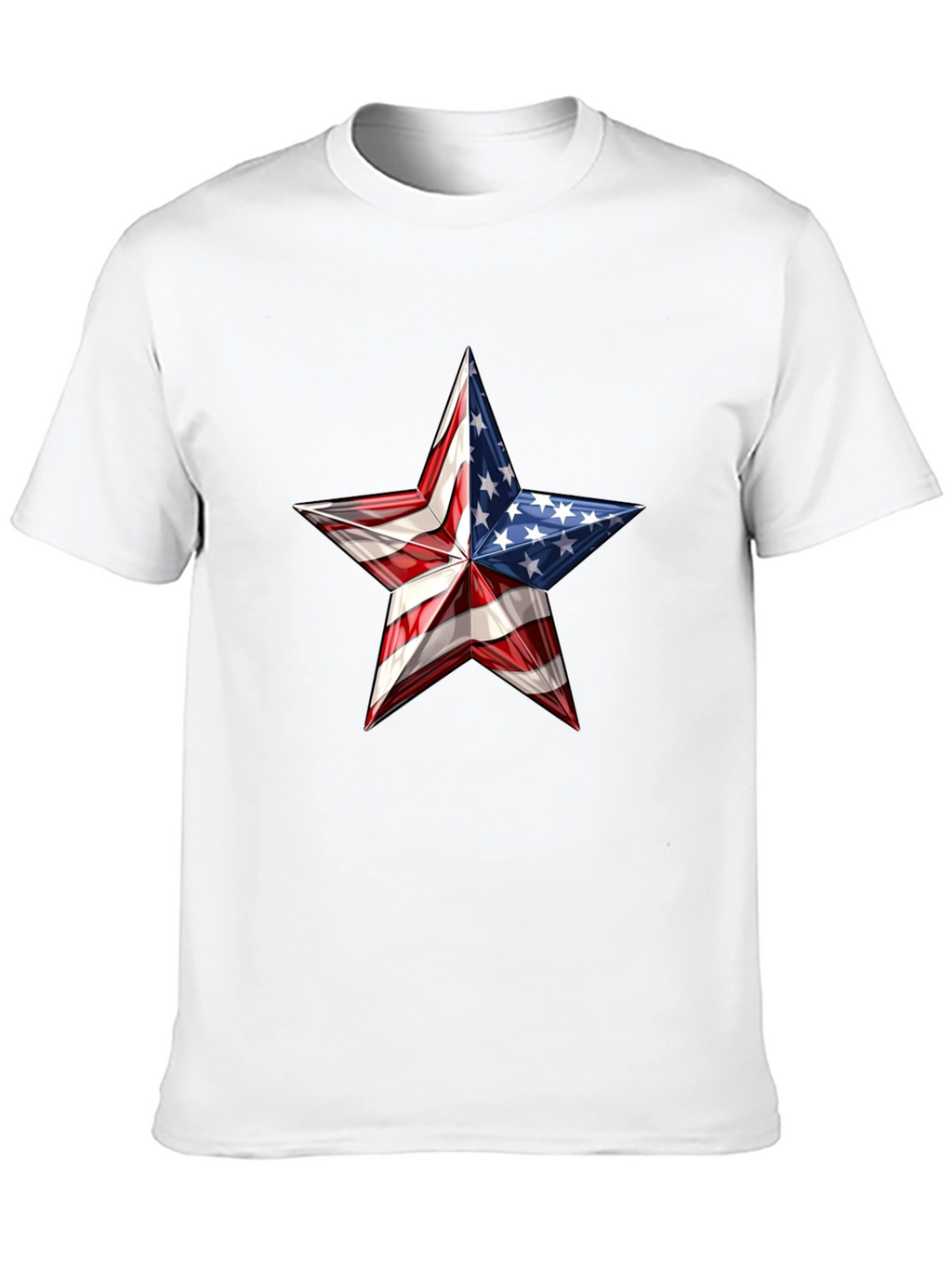 Patriotic Star Graphic Tee - USA Pride