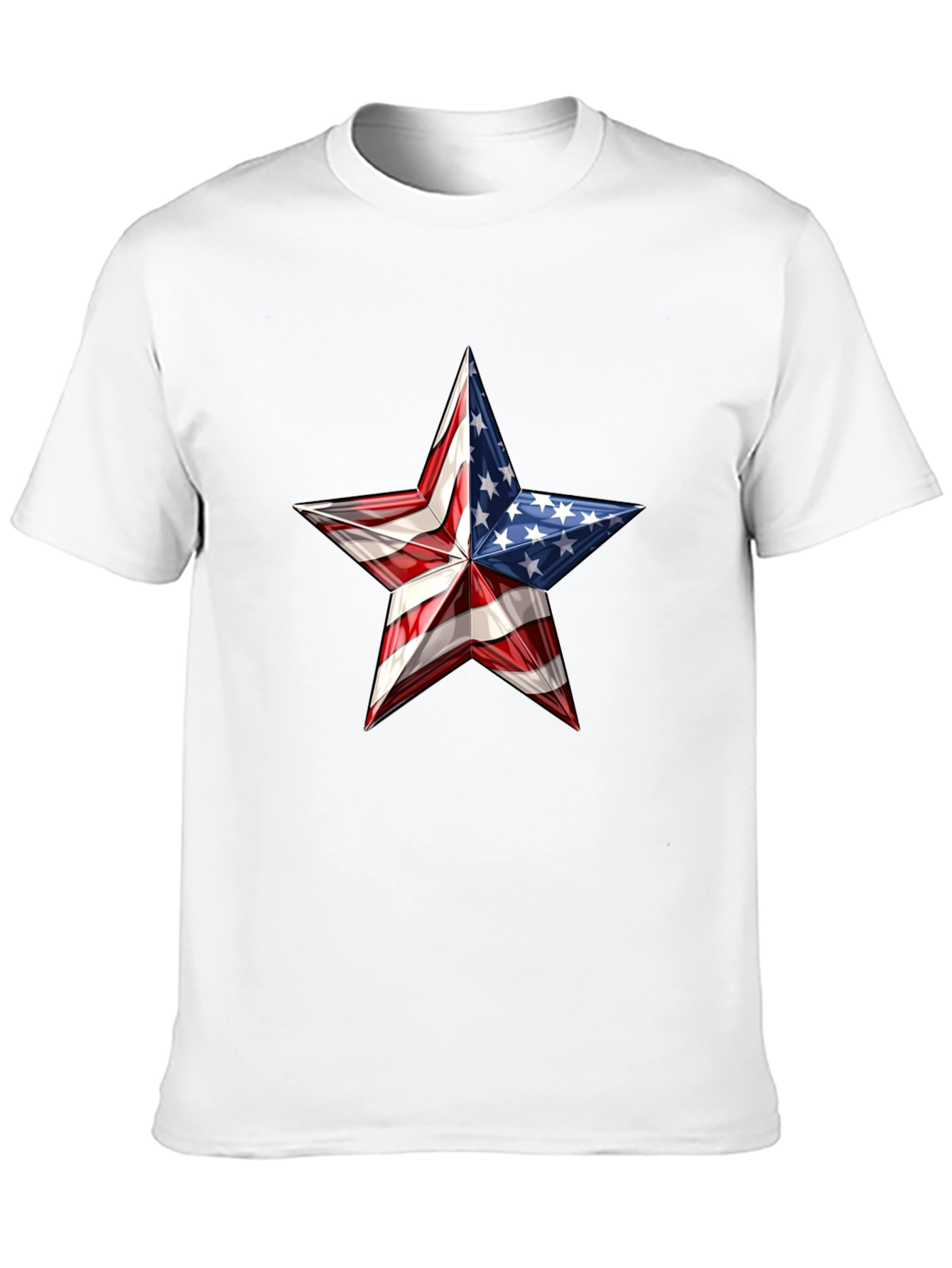 Patriotic Star Graphic Tee - USA Pride