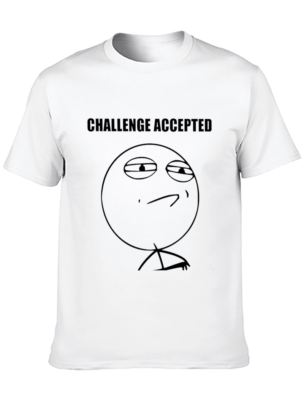 Challenge Accepted Meme Graphic Black T-Shirt