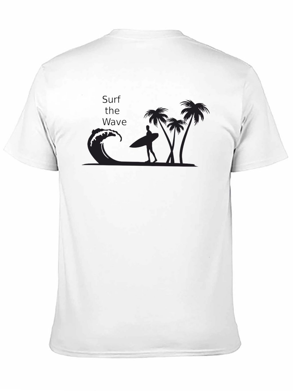 Surf the Wave Black Graphic Tee