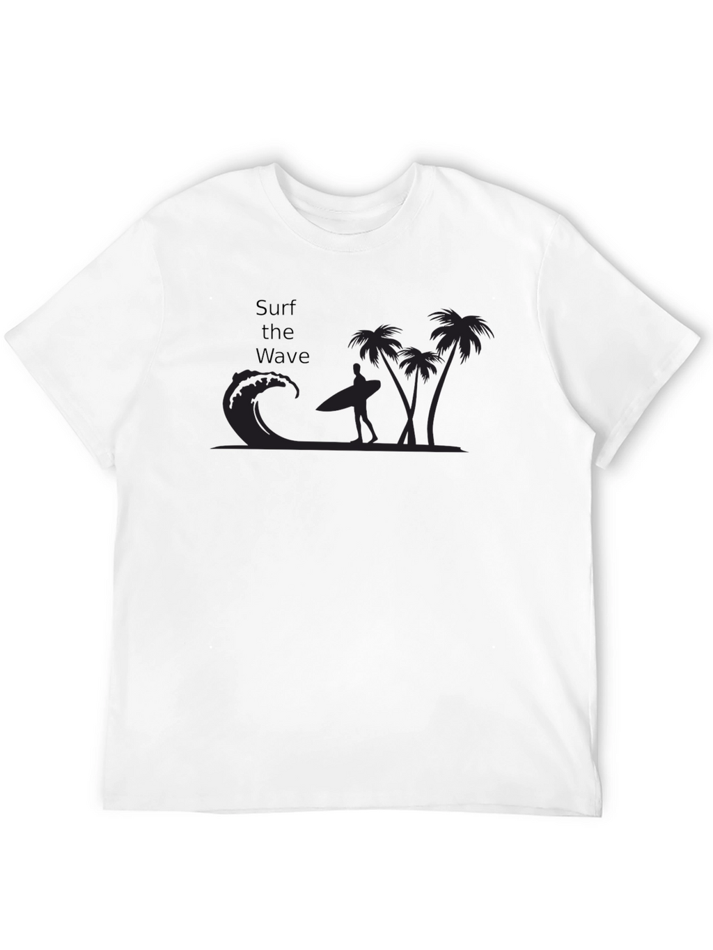 Surf the Wave Black Graphic Tee