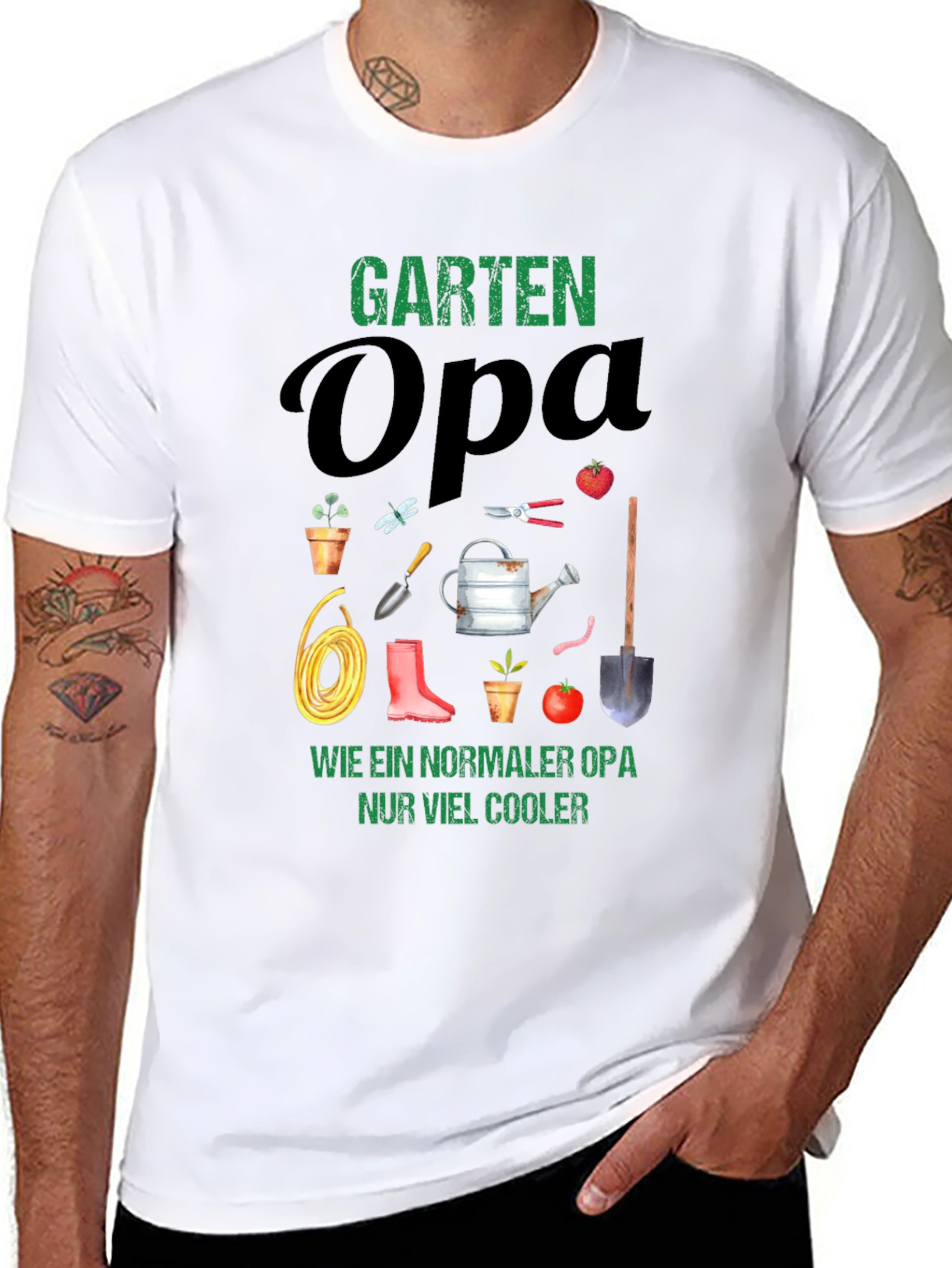 Garten Opa T-Shirt - Cool Gardener Grandfather Tee
