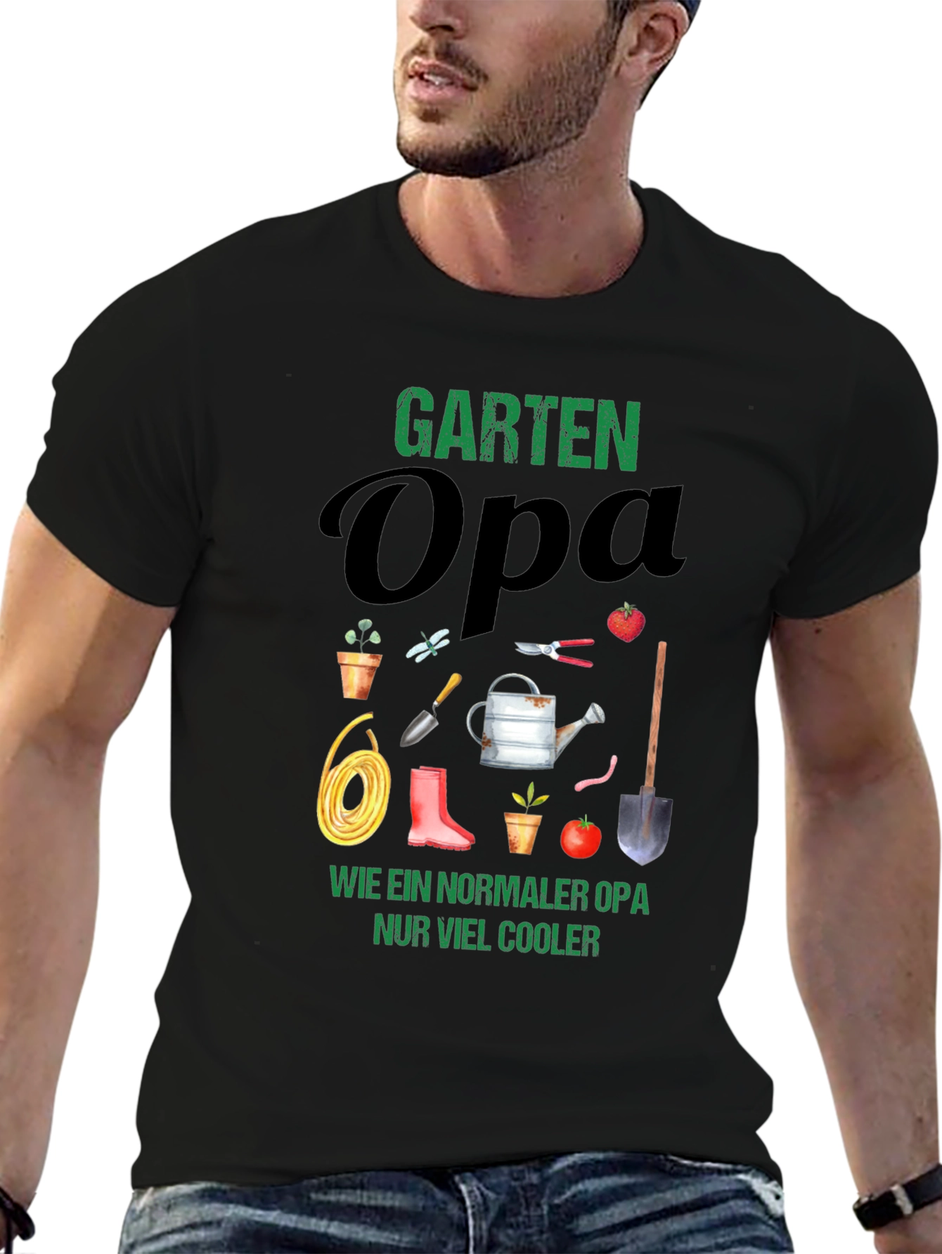 Garten Opa T-Shirt - Cool Gardener Grandfather Tee
