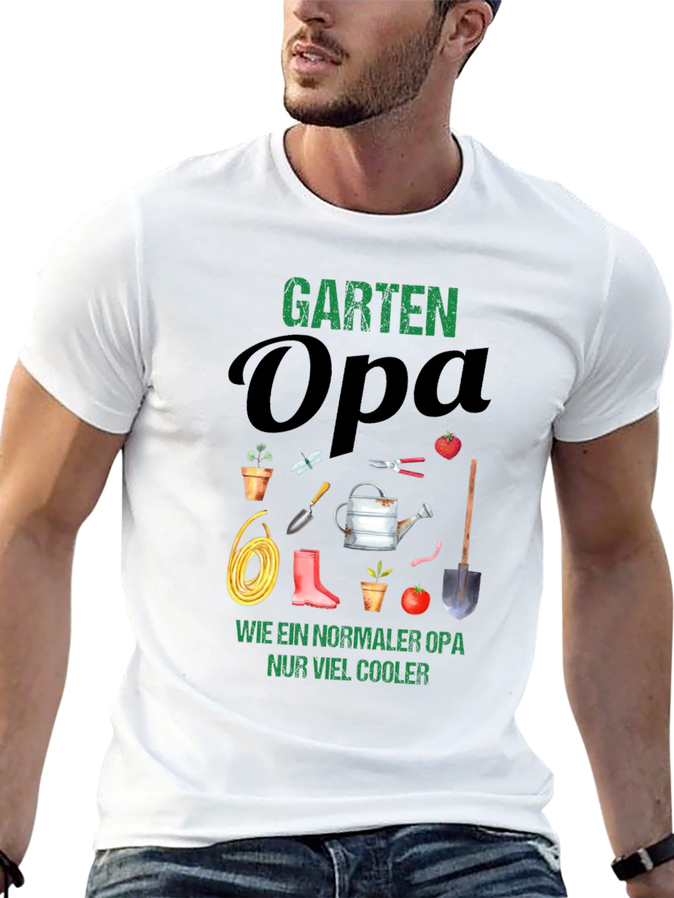 Garten Opa T-Shirt - Cool Gardener Grandfather Tee