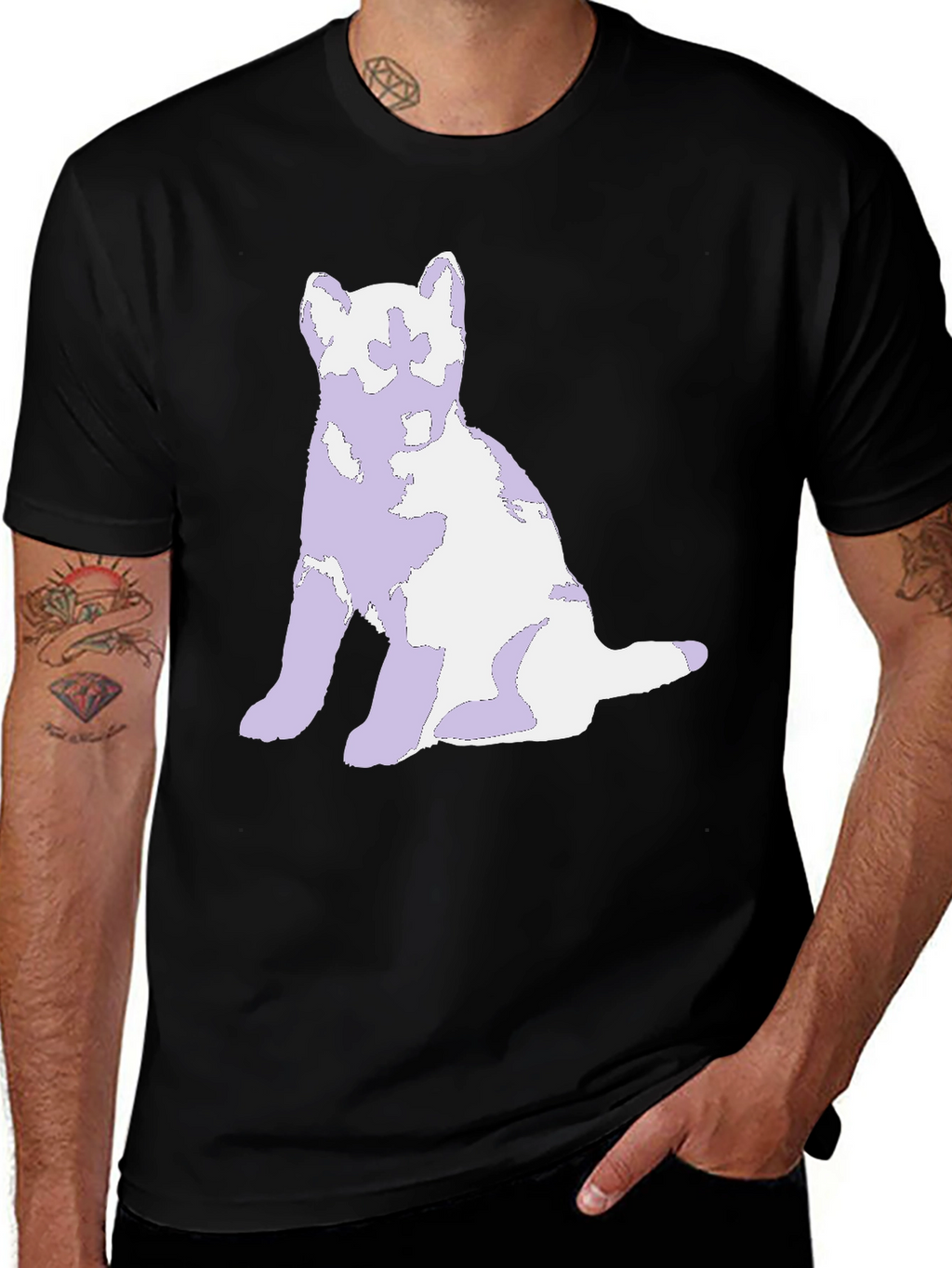 Dog Graphic Black T-Shirt