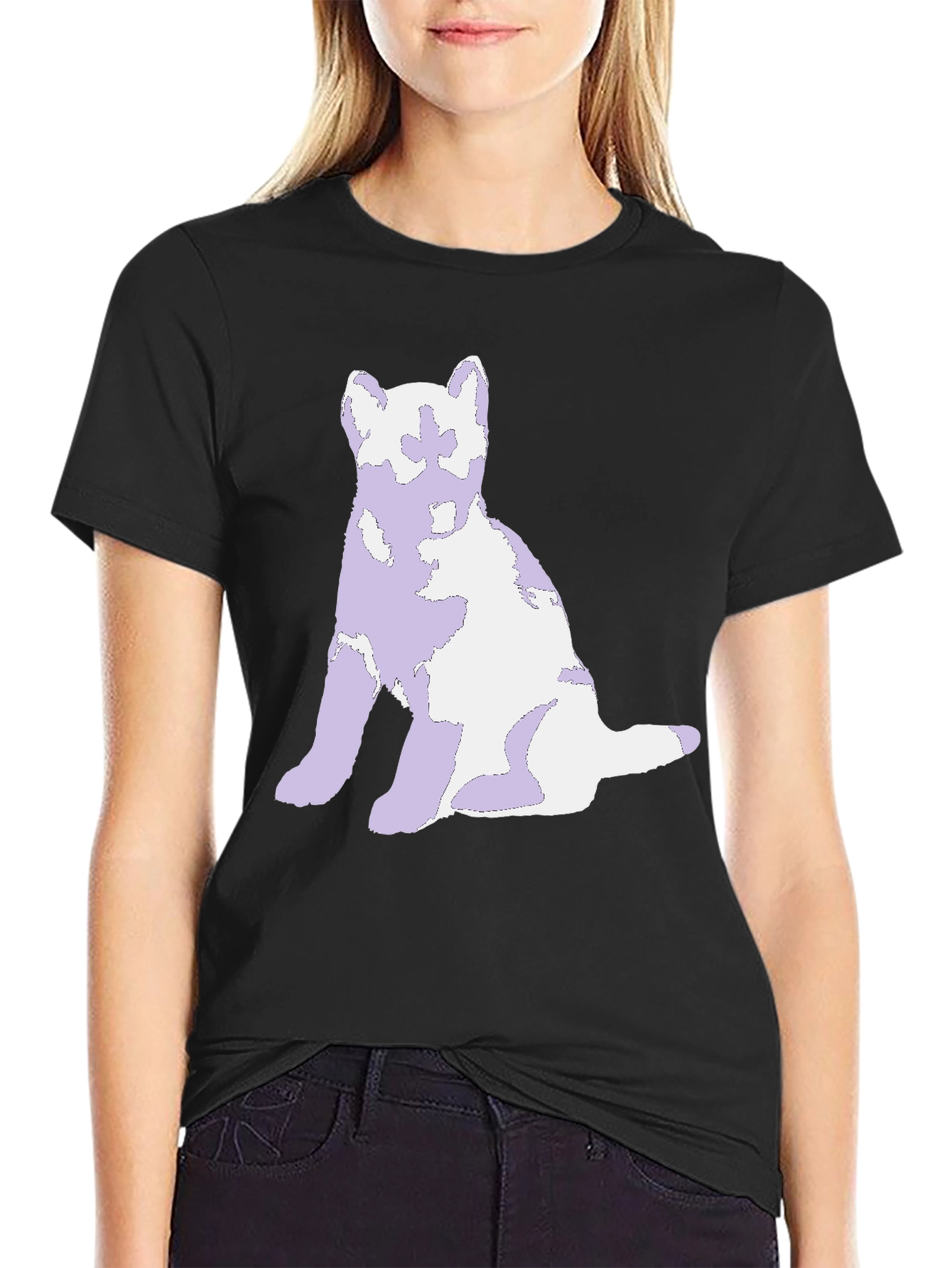 Dog Graphic Black T-Shirt