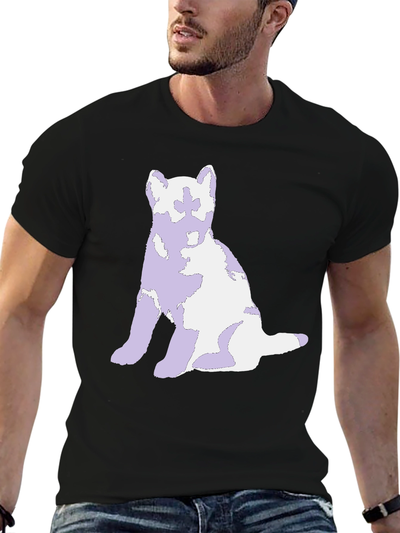 Dog Graphic Black T-Shirt