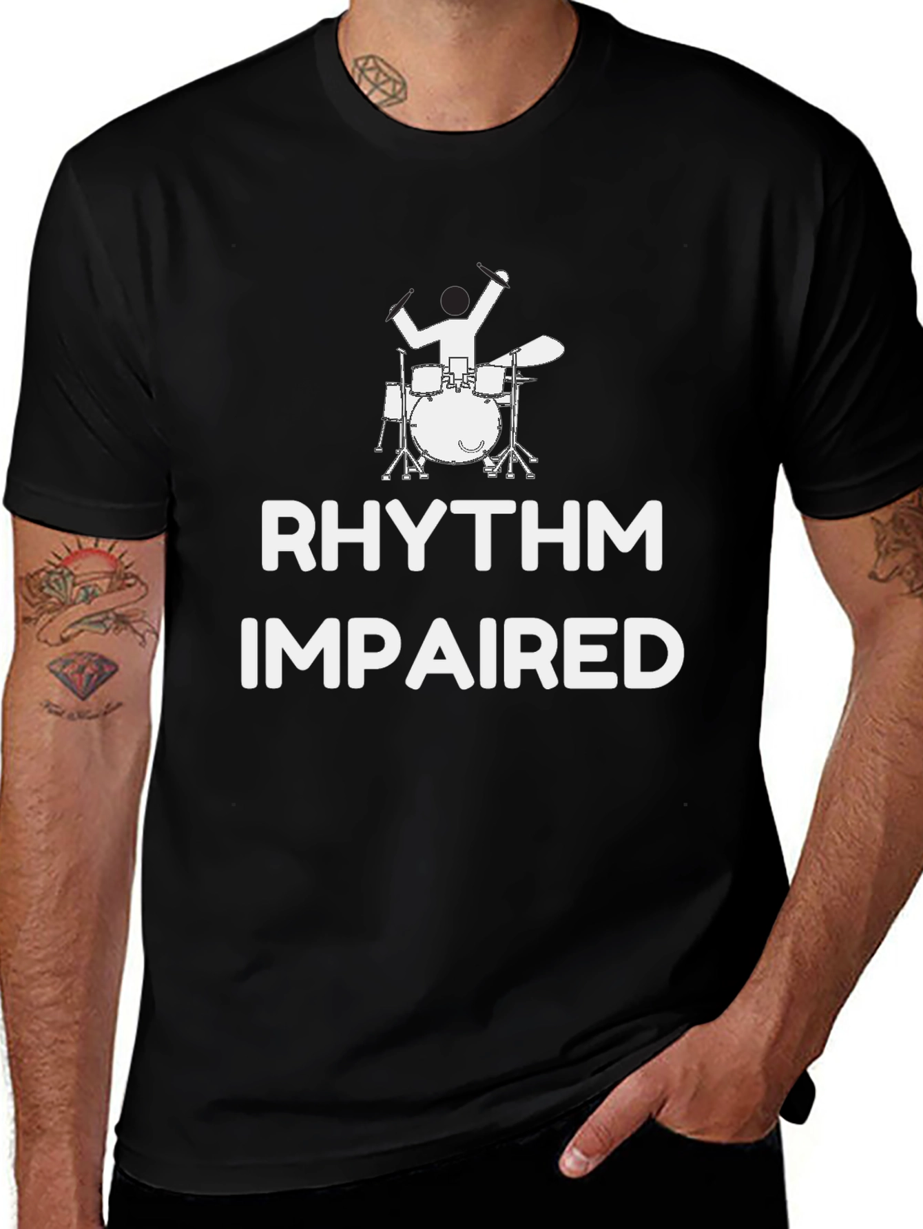 Rhythm Impaired Drummer Graphic Tee