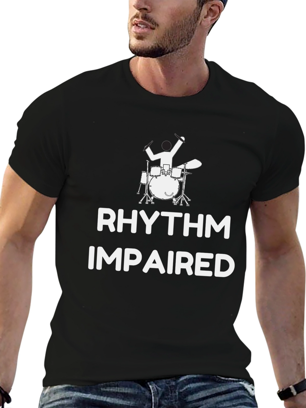 Rhythm Impaired Drummer Graphic Tee