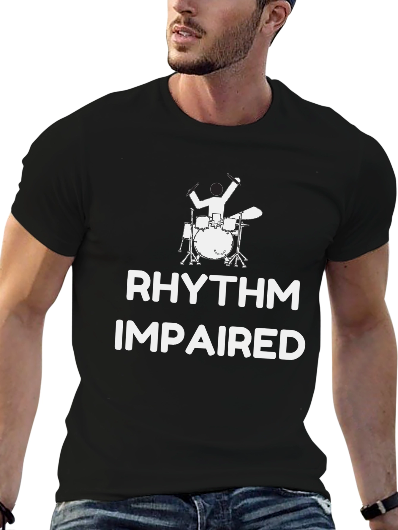 Rhythm Impaired Drummer Graphic Tee