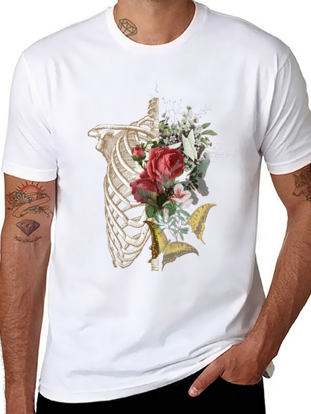 Floral Rib Cage Graphic Tee