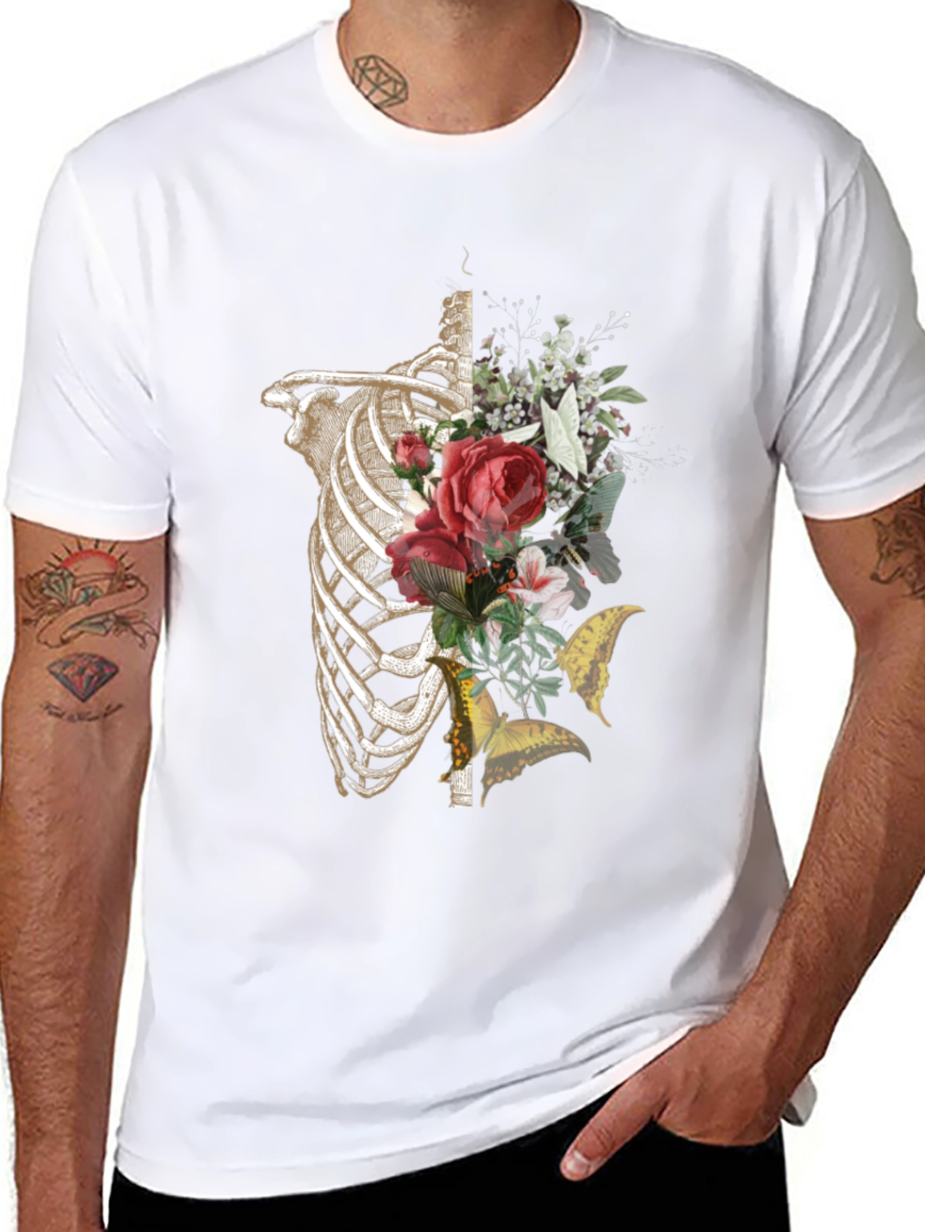 Floral Rib Cage Graphic Tee
