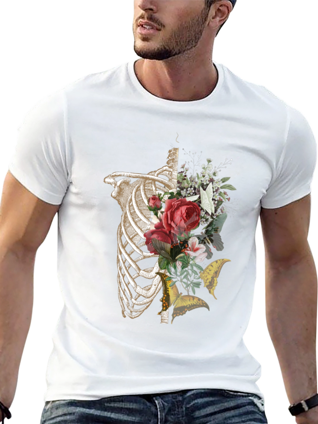 Floral Rib Cage Graphic Tee