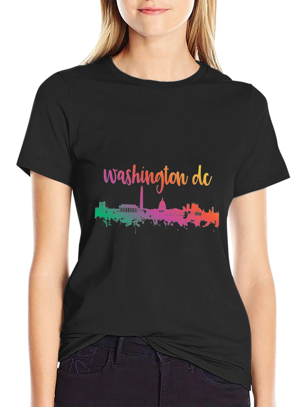 Washington DC Skyline Black T-Shirt