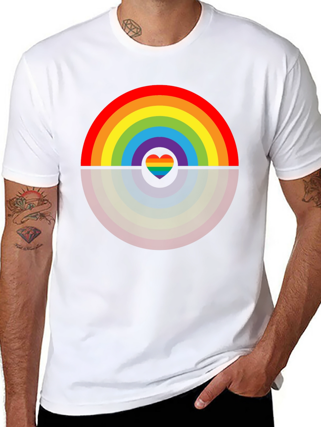 Rainbow Heart Graphic Tee - Pride Edition