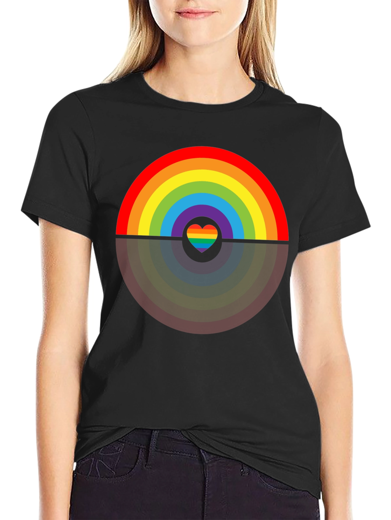 Rainbow Heart Graphic Tee - Pride Edition