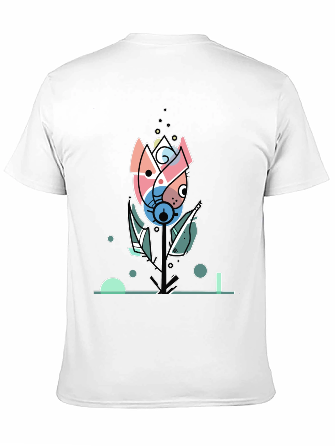 Abstract Floral Graphic Tee - Modern Art Shirt