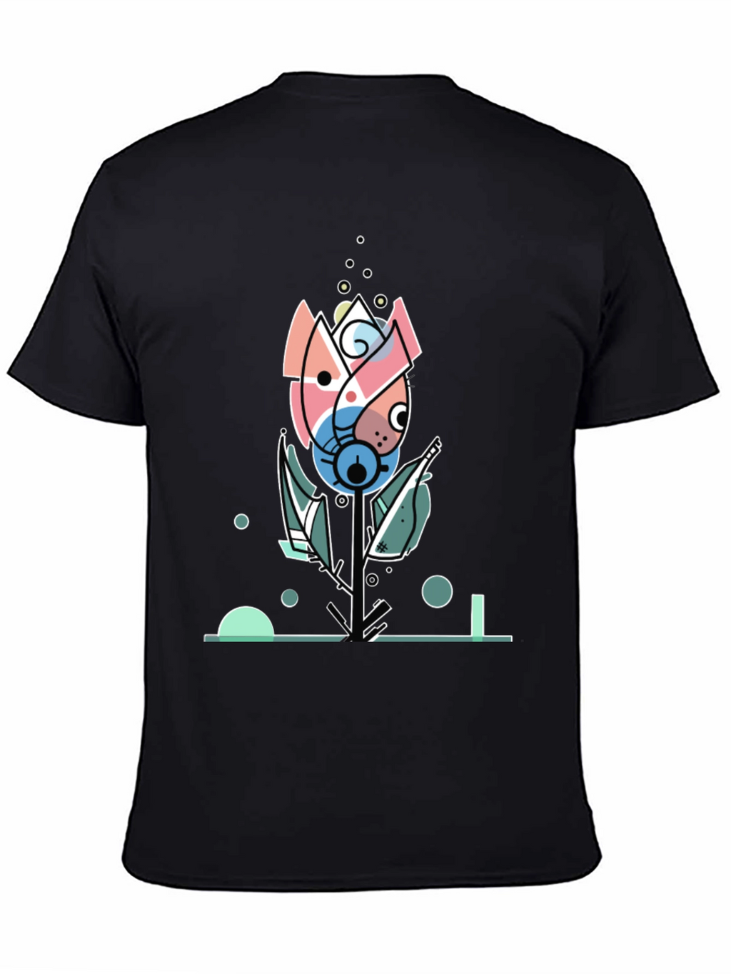 Abstract Floral Graphic Tee - Modern Art Shirt