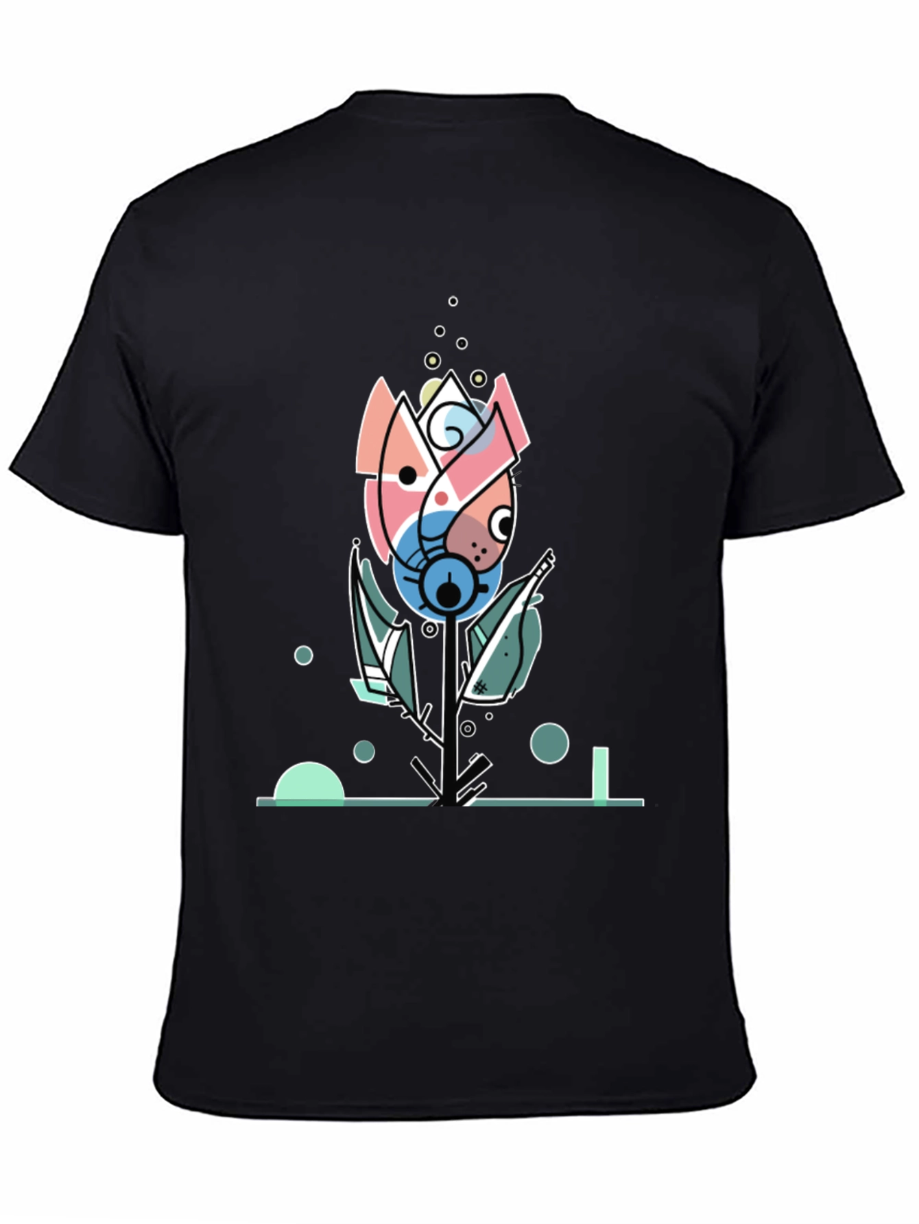 Abstract Floral Graphic Tee - Modern Art Shirt