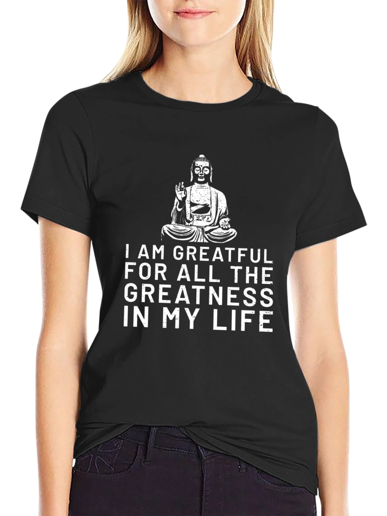 Grateful Buddha Graphic Tee - Black