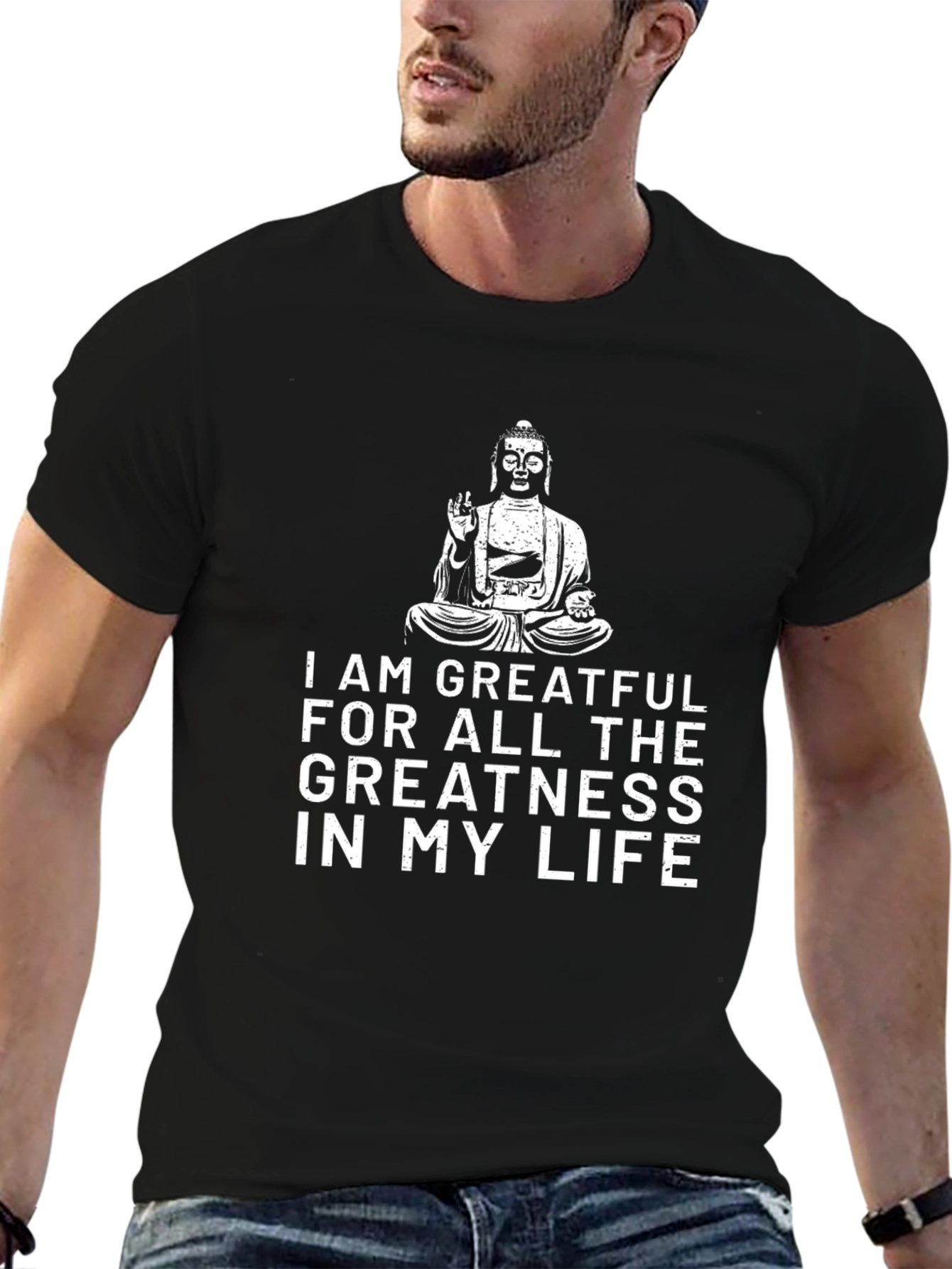 Grateful Buddha Graphic Tee - Black