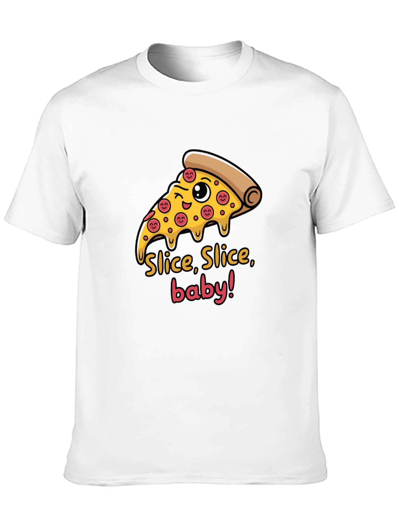 Slice Slice Baby Funny Pizza Graphic T-Shirt