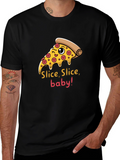 Slice Slice Baby Funny Pizza Graphic T-Shirt