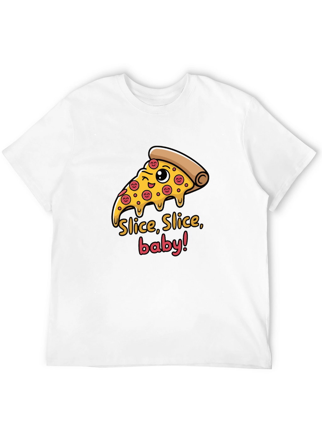 Slice Slice Baby Funny Pizza Graphic T-Shirt