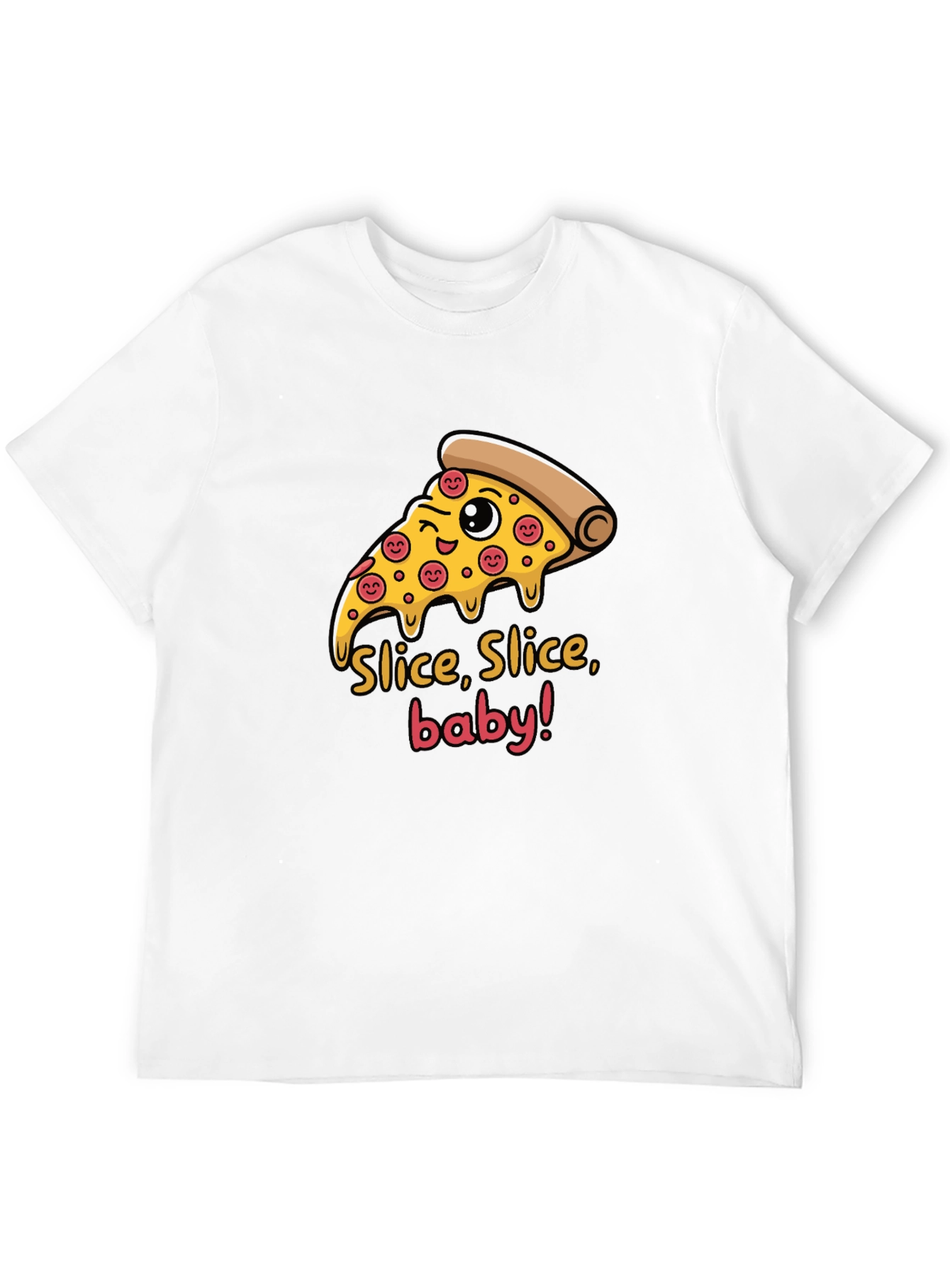 Slice Slice Baby Funny Pizza Graphic T-Shirt