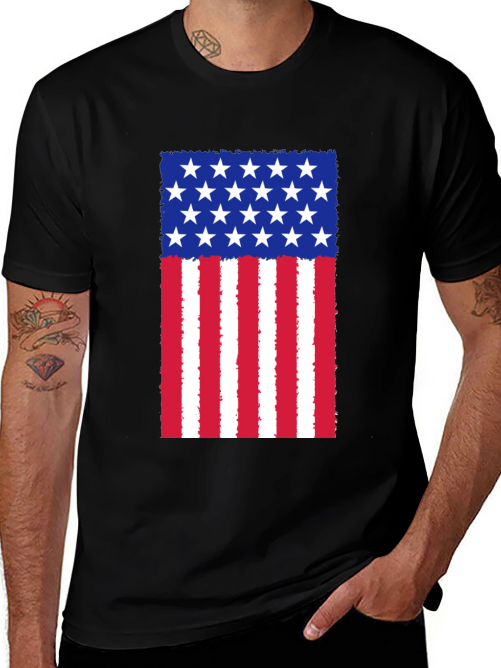 American Flag Graphic T-Shirt