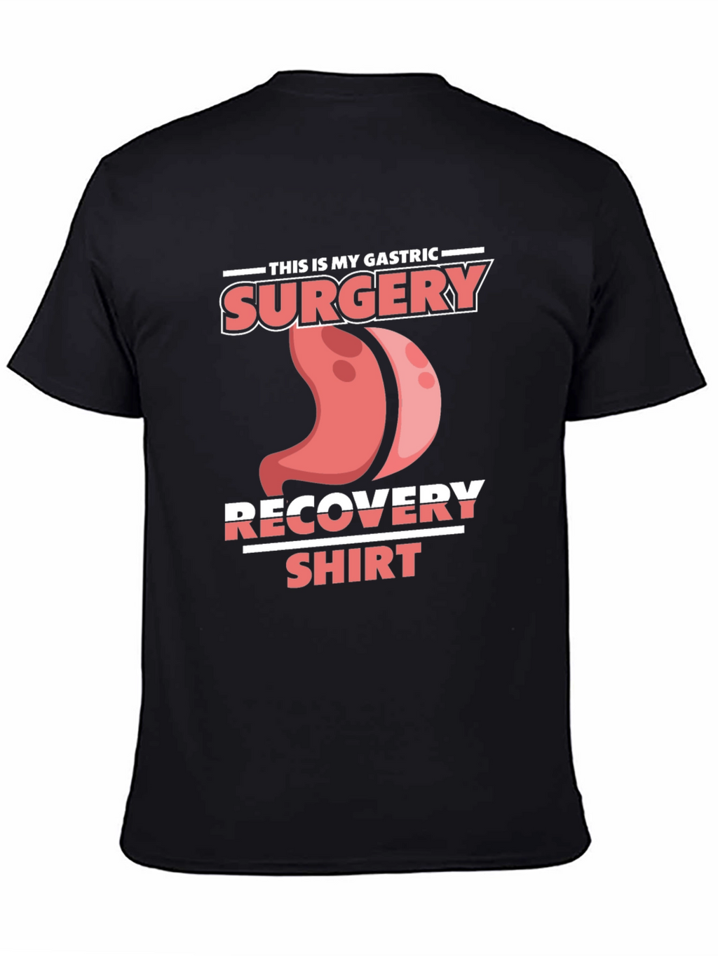 Gastric Surgery Recovery Shirt - Black Tee