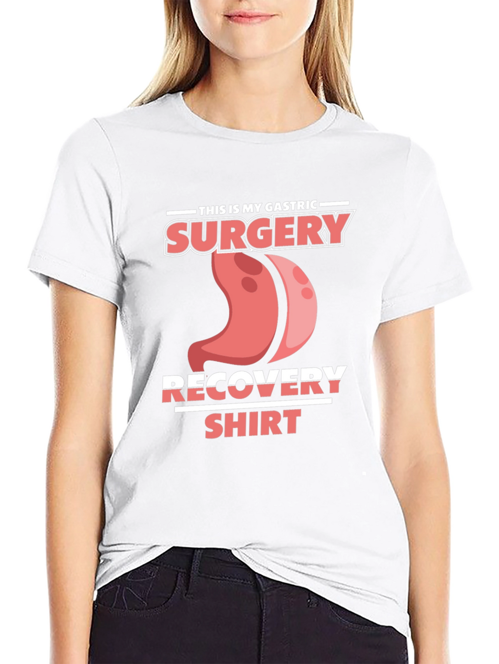 Gastric Surgery Recovery Shirt - Black Tee