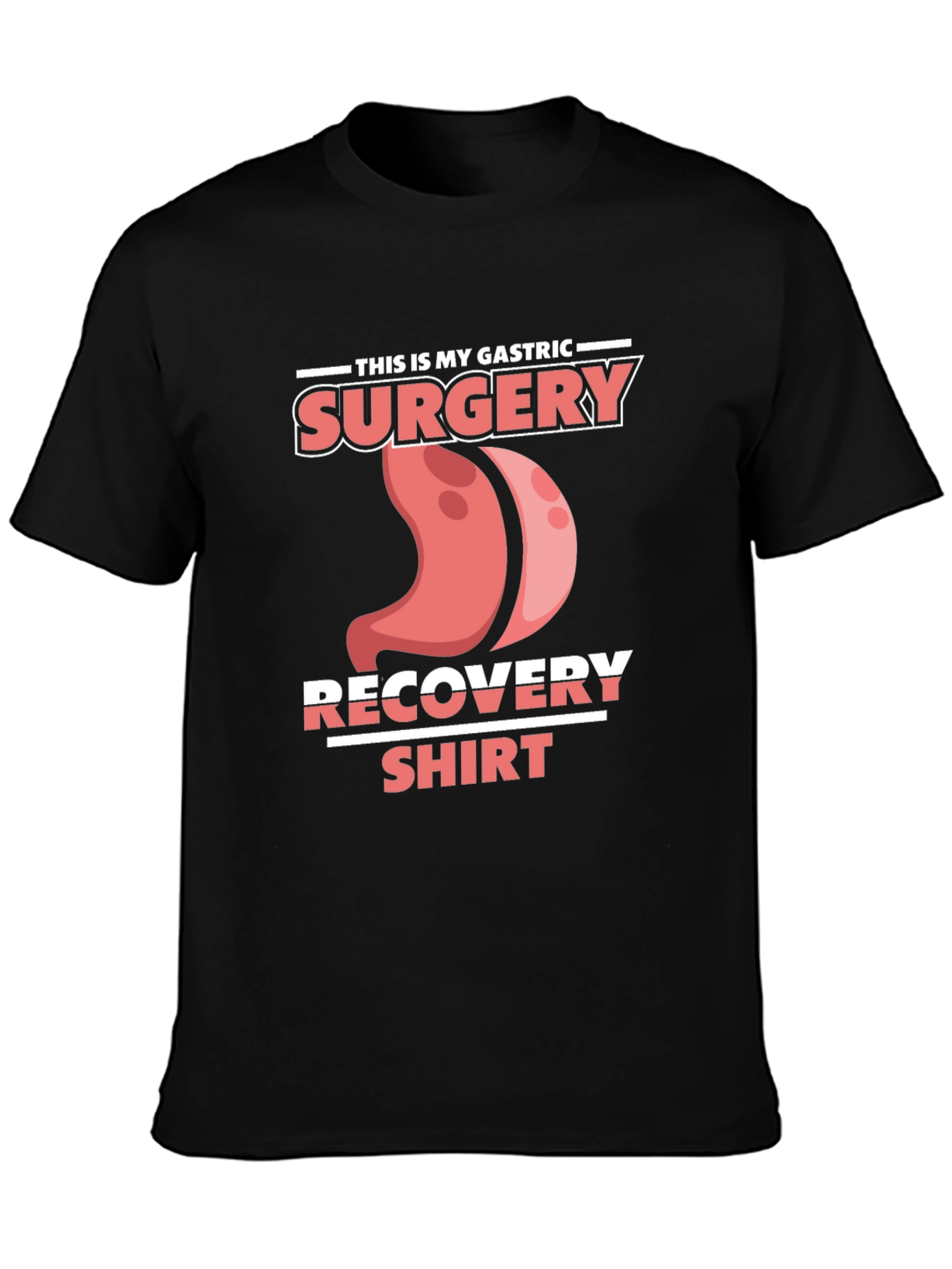 Gastric Surgery Recovery Shirt - Black Tee