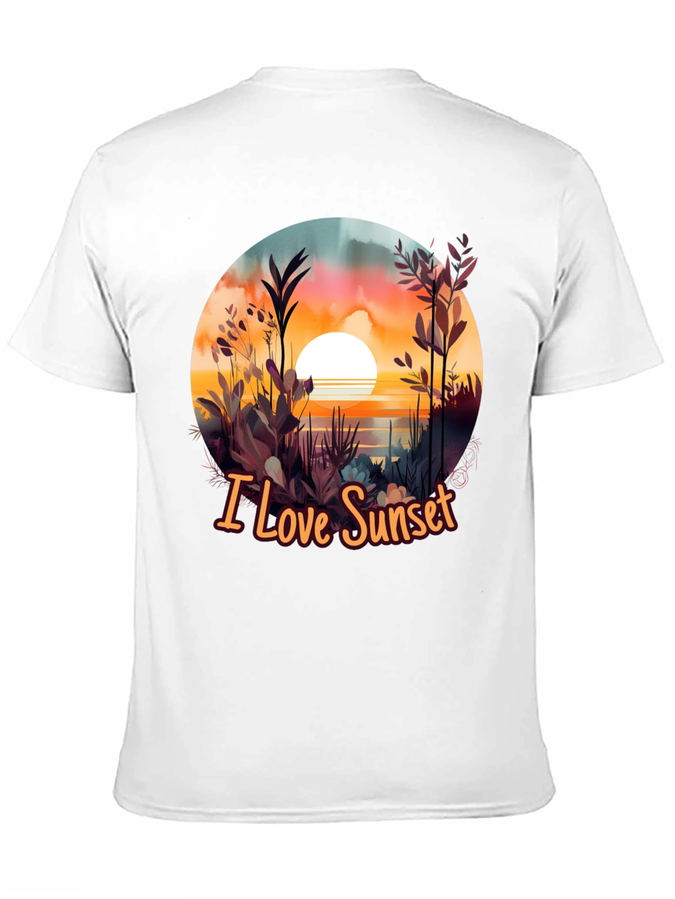 I Love Sunset Graphic Tee - Black