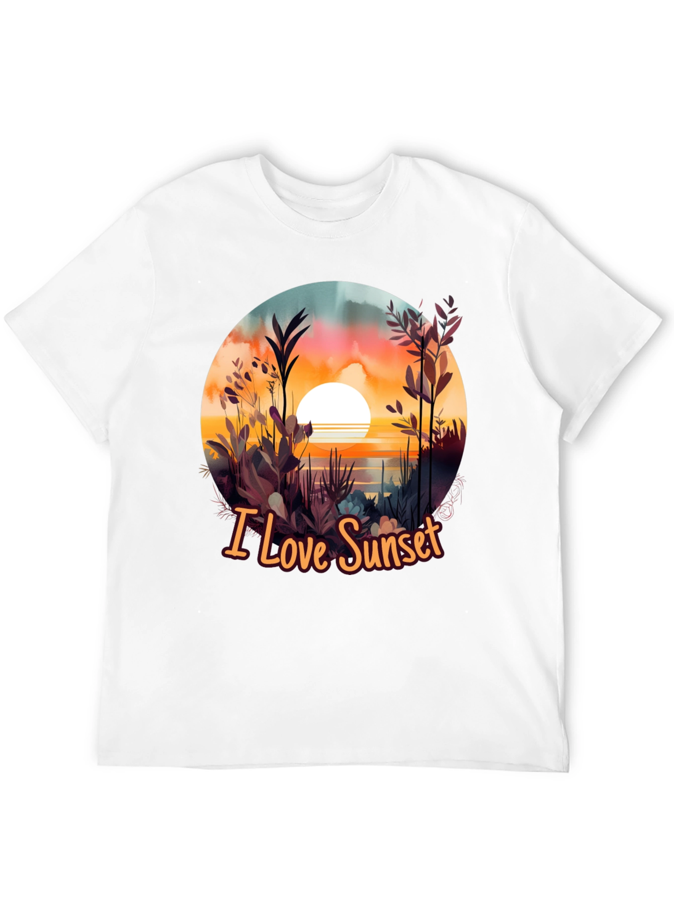 I Love Sunset Graphic Tee - Black