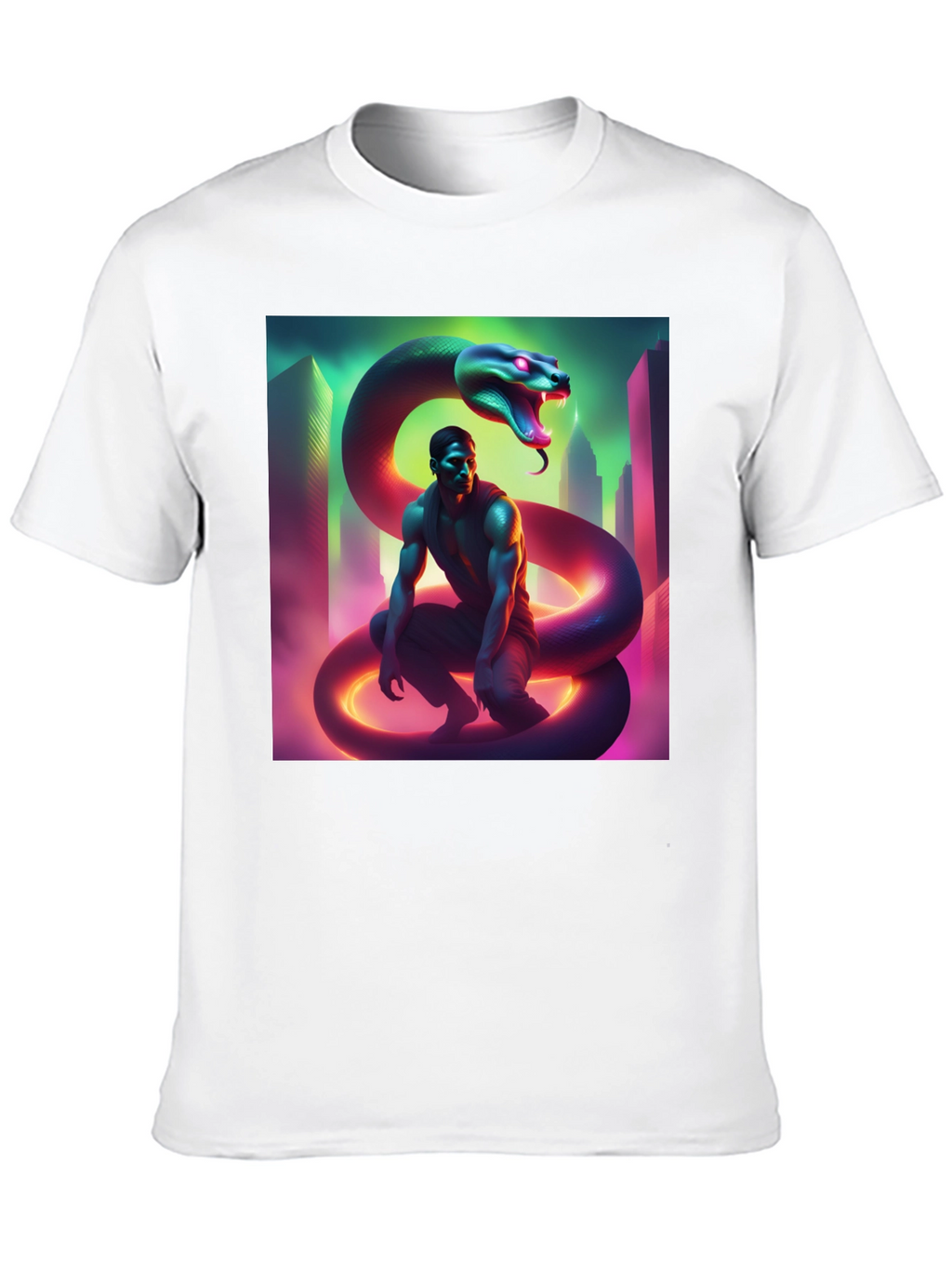Neon Serpent Graphic T-Shirt