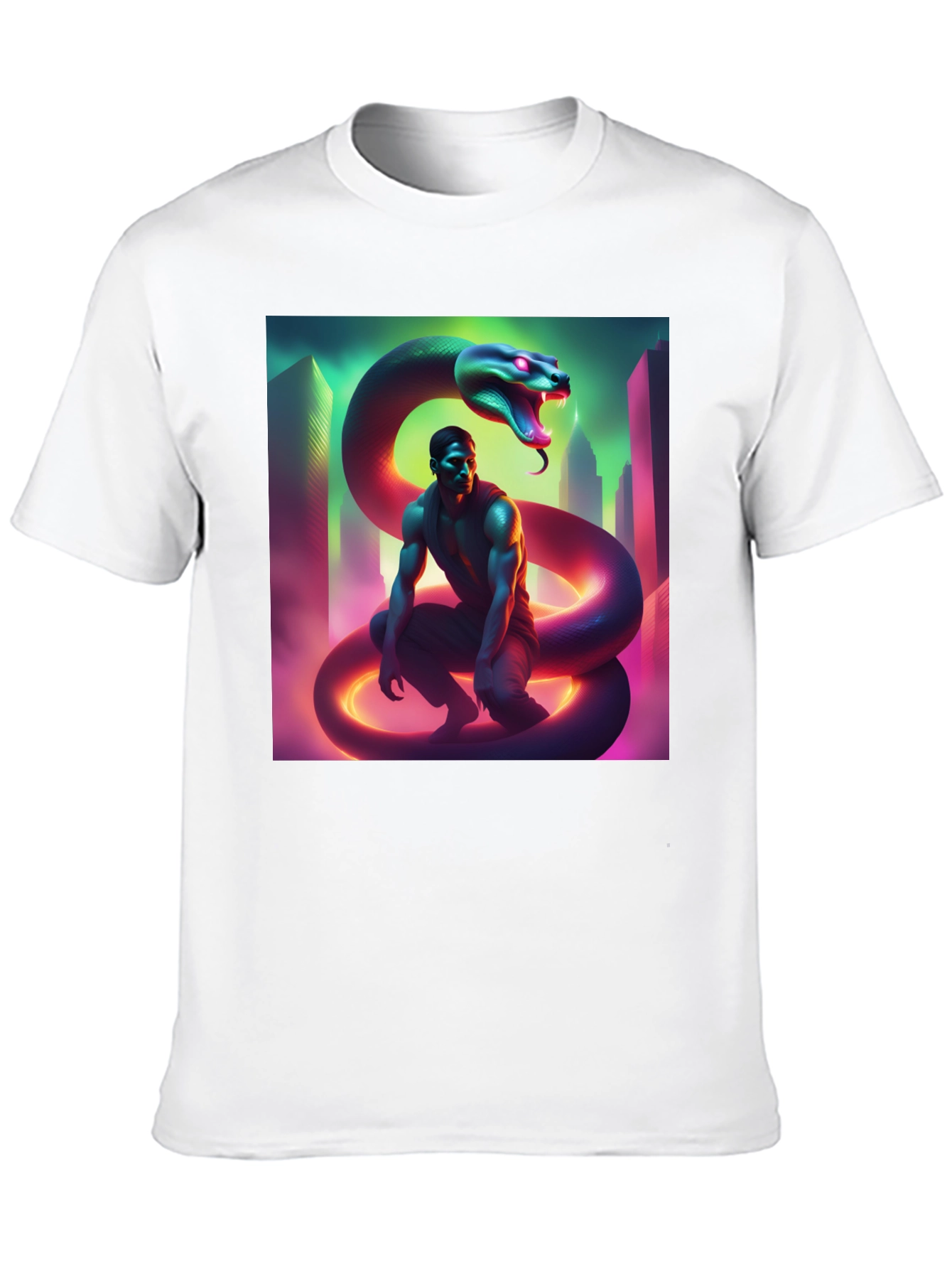 Neon Serpent Graphic T-Shirt