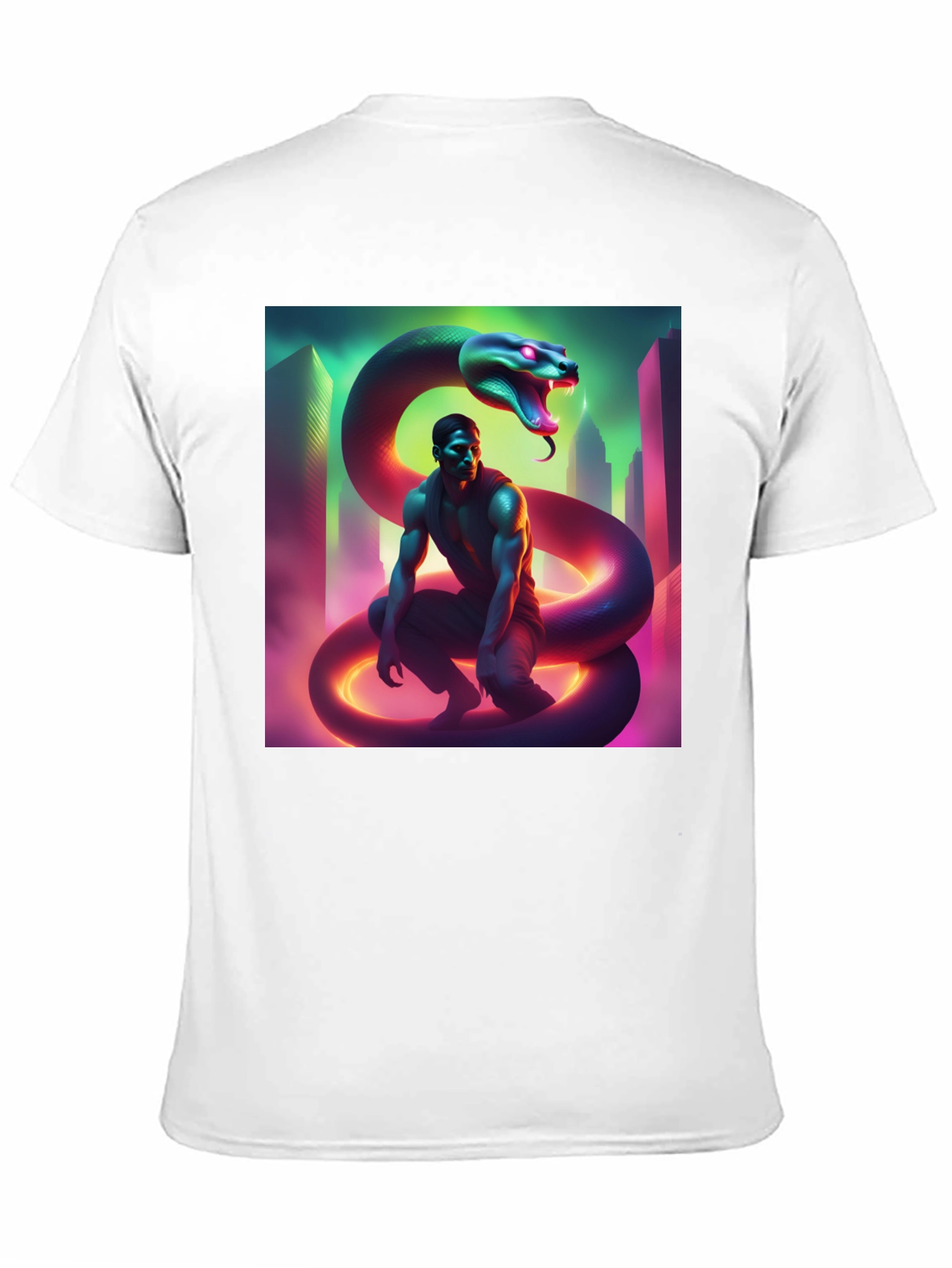 Neon Serpent Graphic T-Shirt