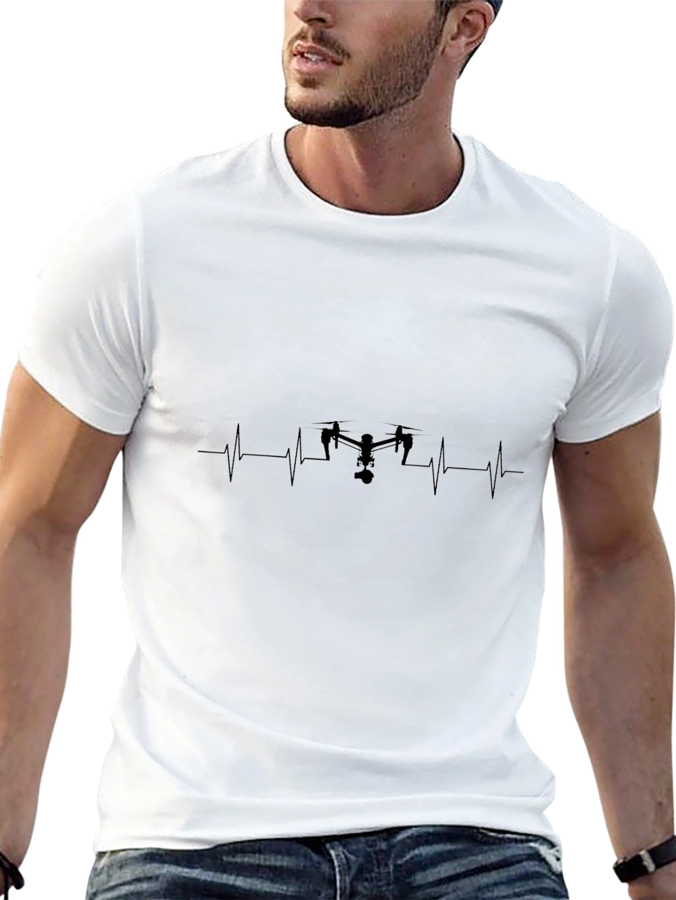 Drone Heartbeat T-Shirt - Pilot Passion