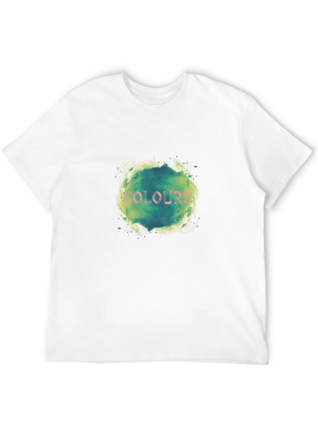 Mens Black T-Shirt - Colours Graphic
