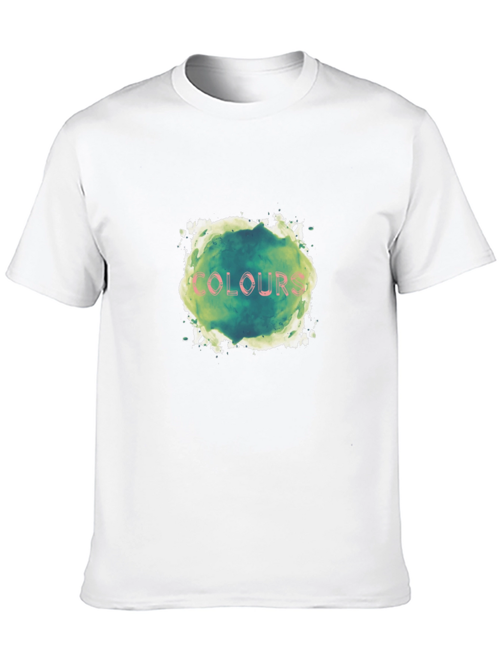 Mens Black T-Shirt - Colours Graphic