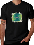 Mens Black T-Shirt - Colours Graphic
