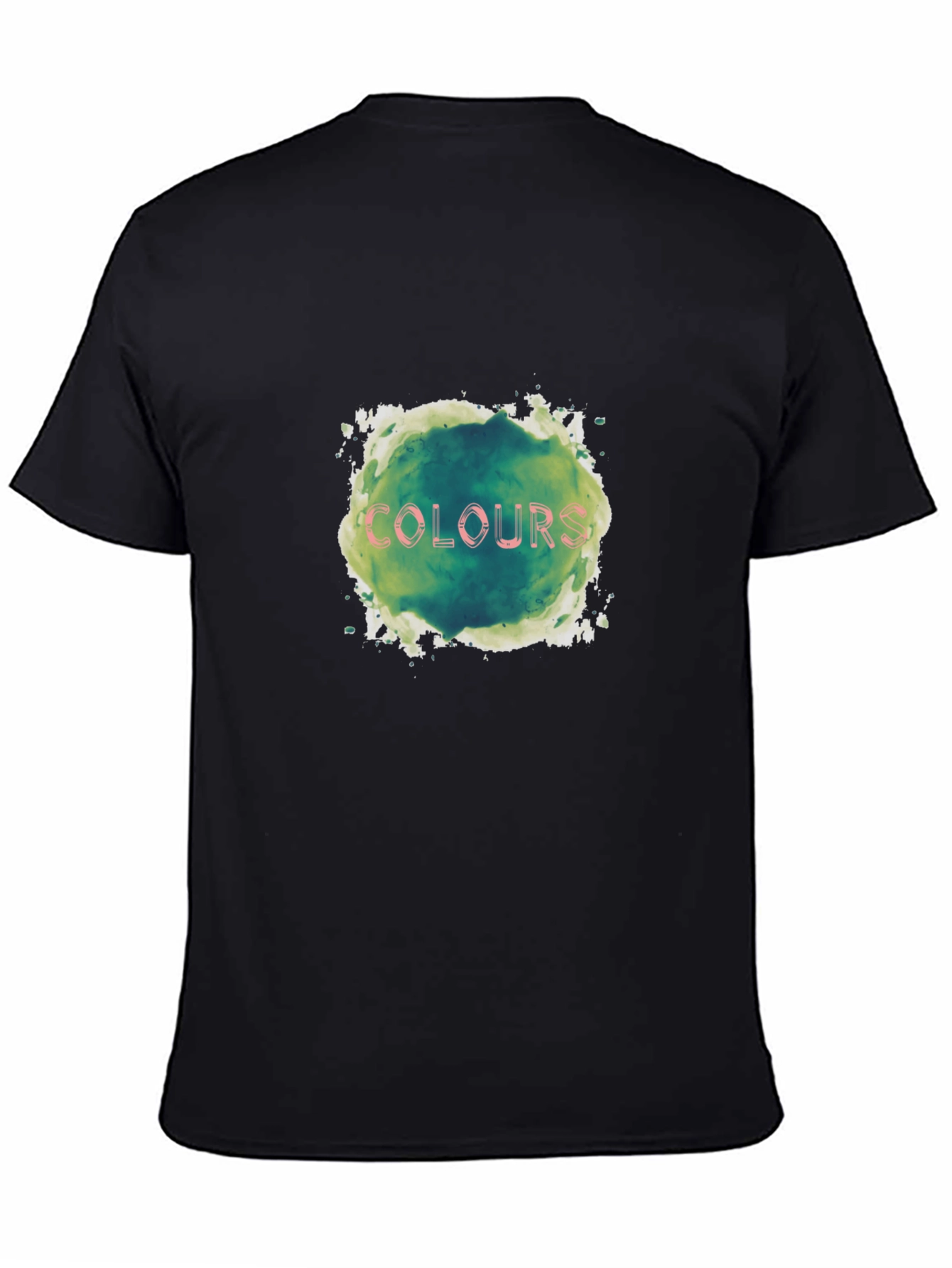 Mens Black T-Shirt - Colours Graphic