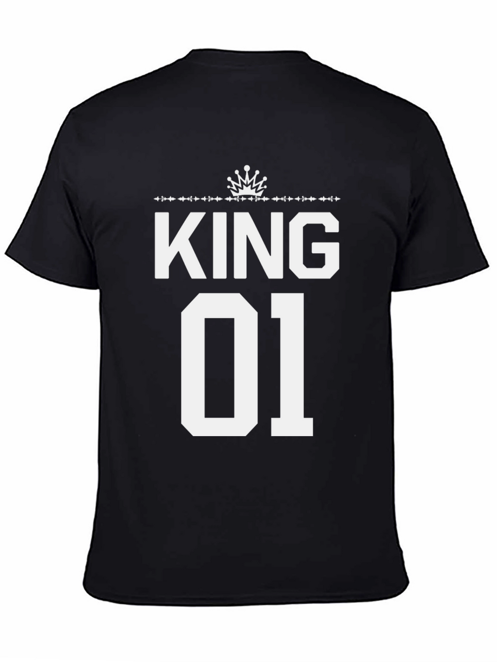 King 01 Black Crew Neck Graphic Tee