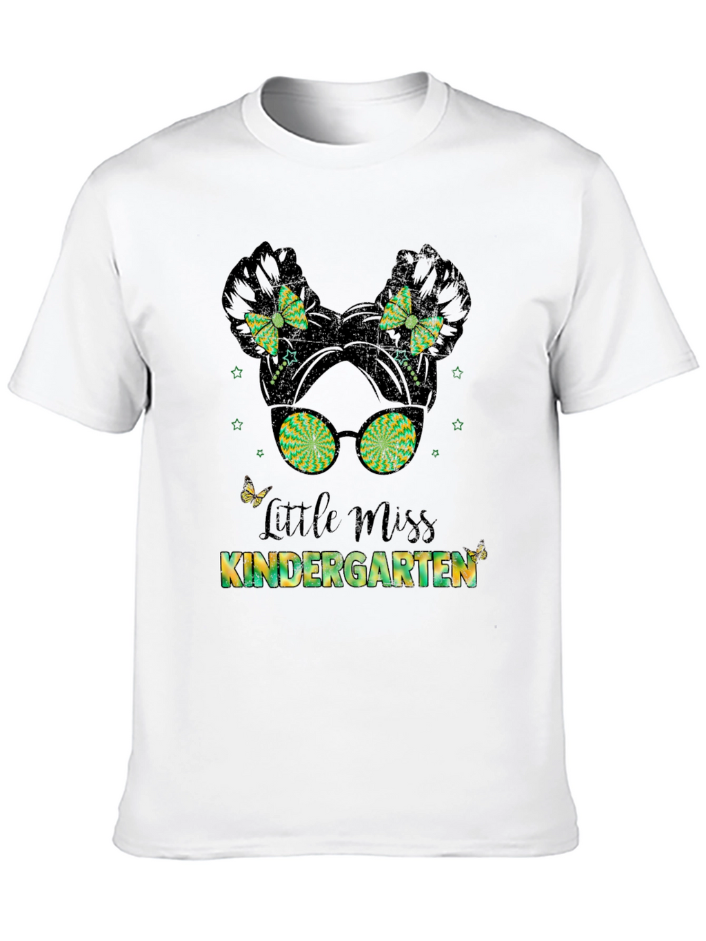Little Miss Kindergarten Graphic Tee - Black